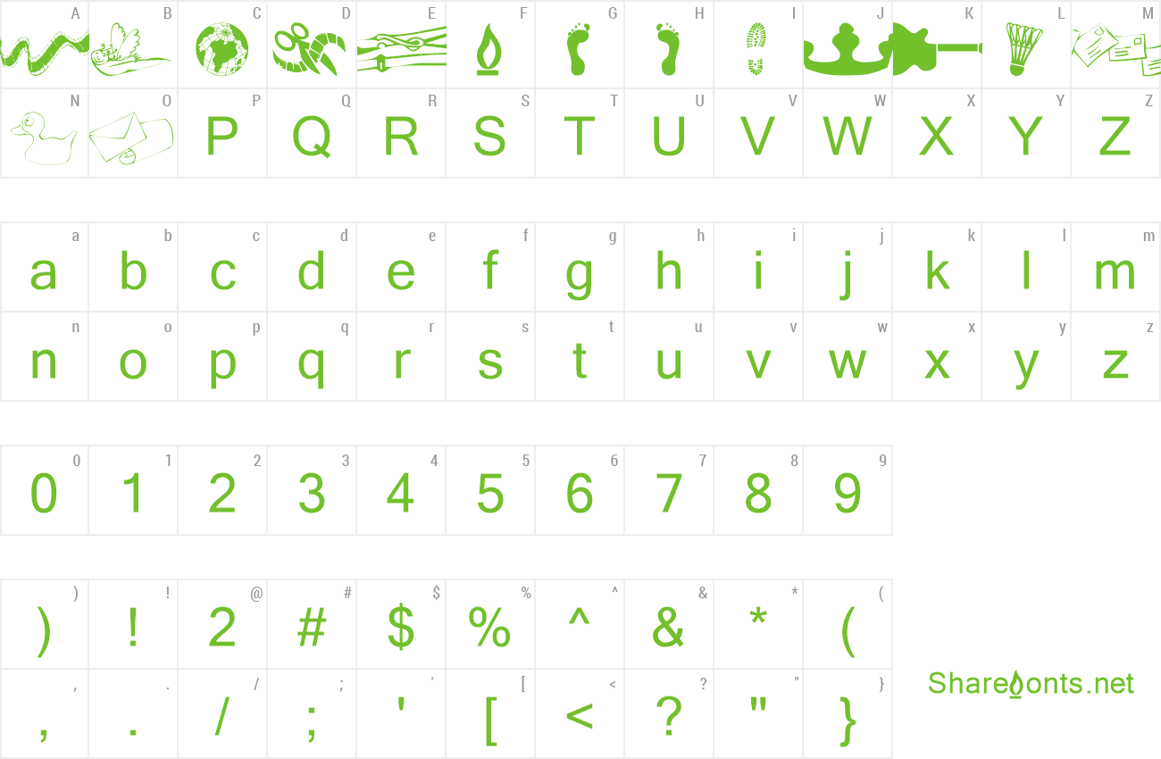 Font KR Katlings Eleven preview